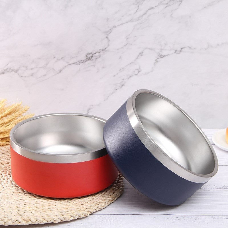 Double-layer Vacuum Stainless Steel Pet Bowl - M - 42oz - New Colour Range