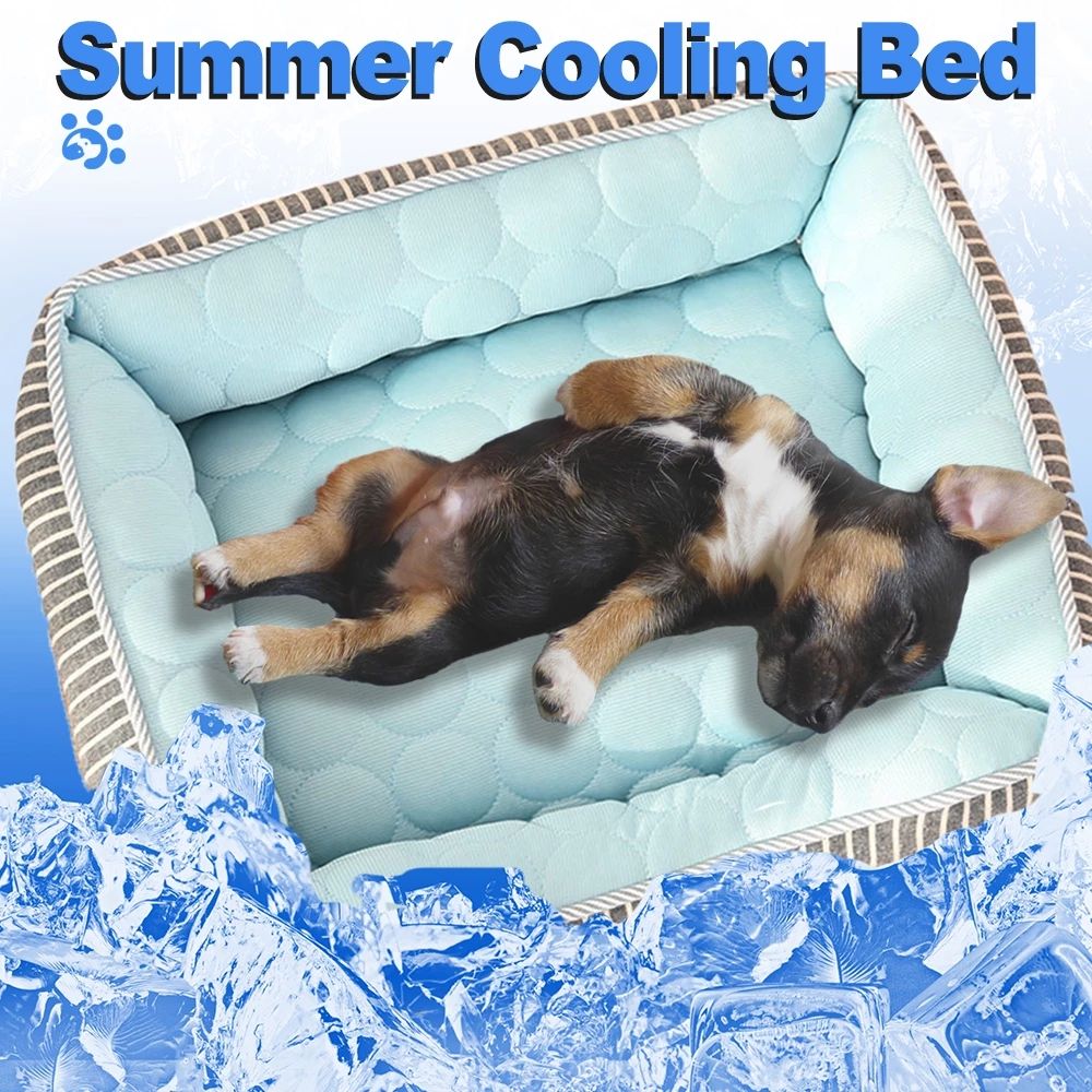 "Chillaxin' Cool Cotton Dog Bed